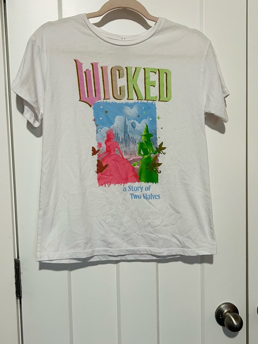 Wicked Graphic Kids Tee - White with Pink & Green Design
